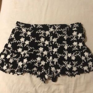 Altar’d State Black Floral Shorts